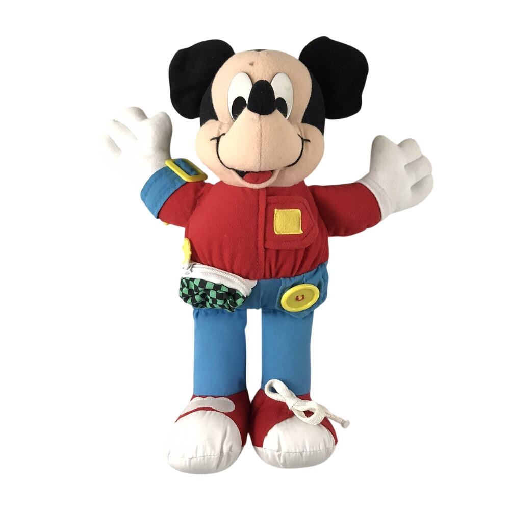 Mickey Mouse Plush with Fanny Pack and Minnie Watch Mattel Arco Toys Disney 1990